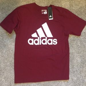 Adidas T-shirt. Brand new with tag. Crimson color.